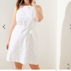 Loft white eyelet dress size 16